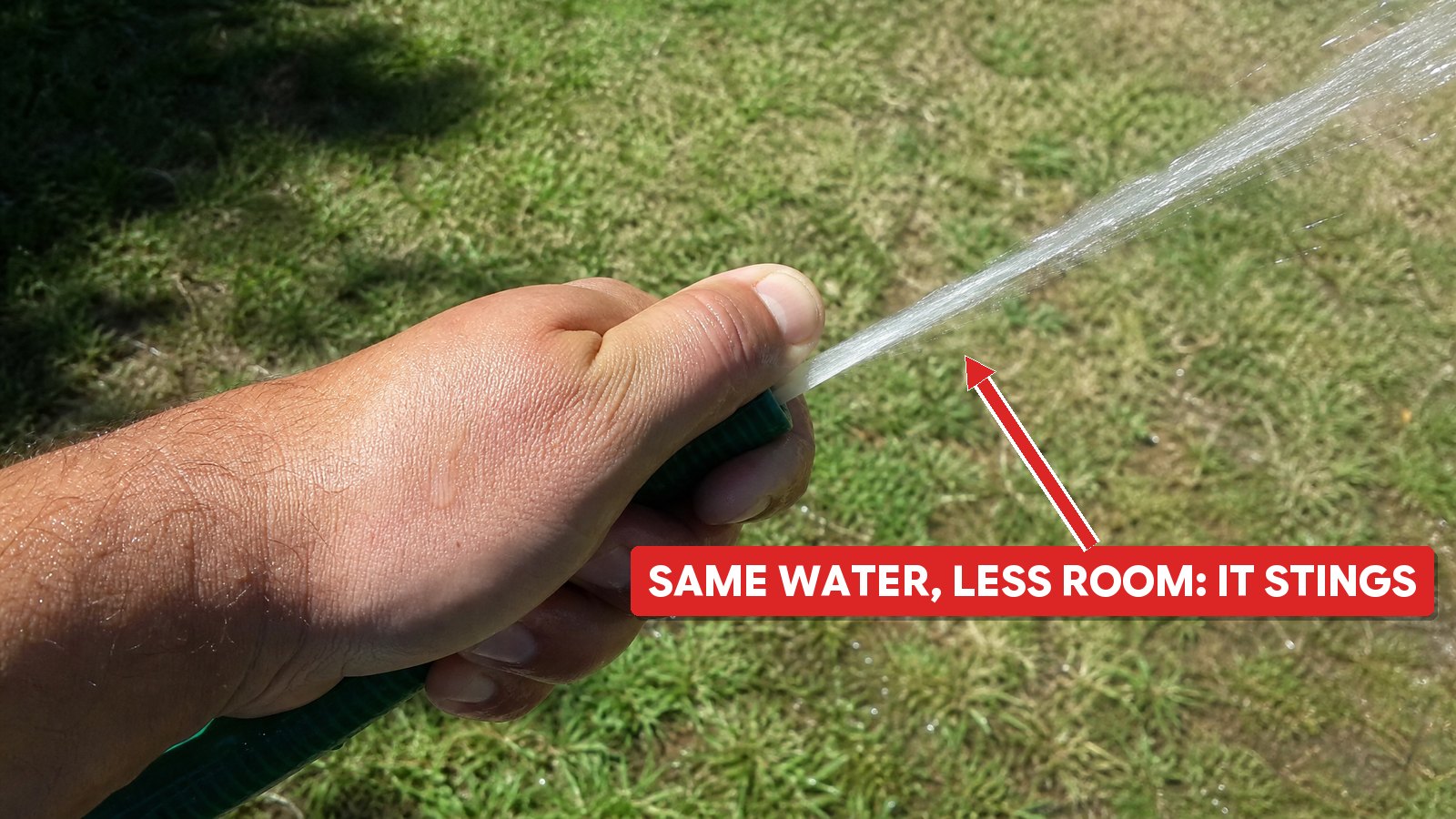 Same water, less room: it stings