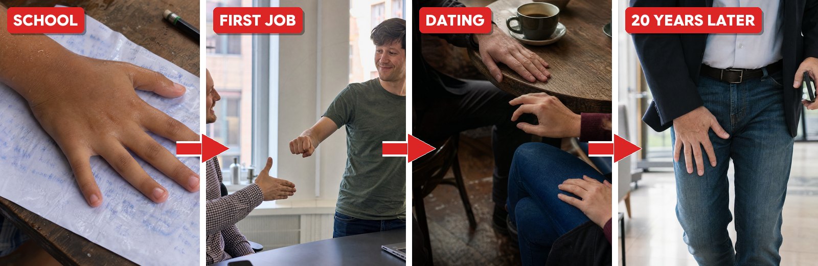 School, first job, dating, 20 years later